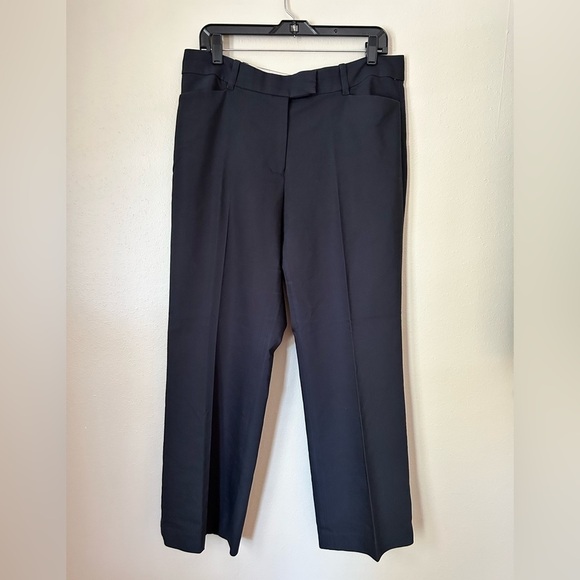 Ann Taylor | Black straight leg cotton blend trousers size 12 - Picture 1 of 4